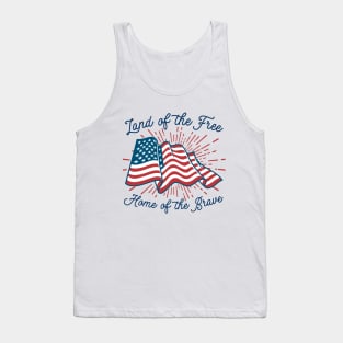 Land of the free because of the brave Tank Top